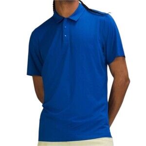 Men's Lululemon Snap Front Performance Short Sleeve Polo - Symphony Blue